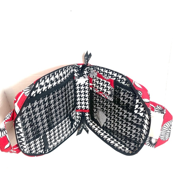 Vera Bradley Red, Black, & White Flora Tech Organizer/ Cosmetic Bag NWOT - Picture 2 of 10